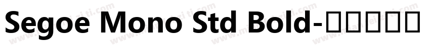 Segoe Mono Std Bold字体转换